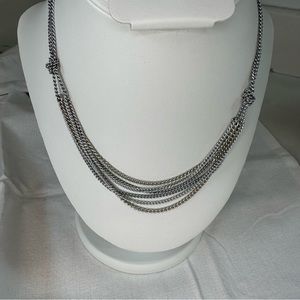 Sabika vintage silver multi-strand necklace 15-17”